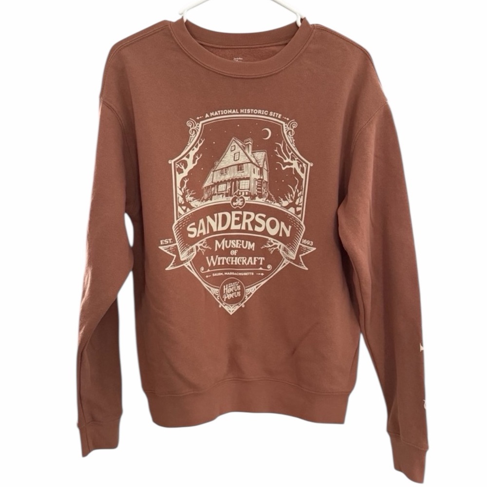 Disney Hocus Pocus Sweatshirt Sanderson Museum of Witchcraft SMALL PTP 20”